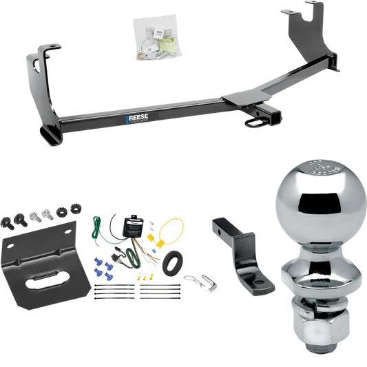 Fits 2014-2019 Volkswagen Beetle Trailer Hitch Tow PKG w/ 4-Flat Wiring Harness + Draw-Bar + 2" Ball + Wiring Bracket (Excludes: R-Line & GSR Models) By Reese Towpower