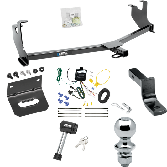 Fits 2014-2019 Volkswagen Beetle Trailer Hitch Tow PKG w/ 4-Flat Wiring Harness + Draw-Bar + 1-7/8" Ball + Wiring Bracket + Hitch Lock (Excludes: R-Line & GSR Models) By Reese Towpower