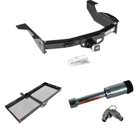 Fits 1998-2003 Dodge Durango Trailer Hitch Tow PKG w/ 48" x 20" Cargo Carrier + Hitch Lock By Reese Towpower