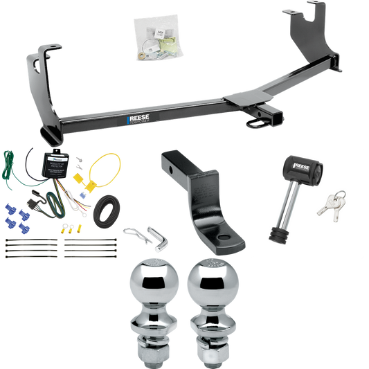 Fits 2014-2019 Volkswagen Beetle Trailer Hitch Tow PKG w/ 4-Flat Wiring Harness + Draw-Bar + 1-7/8" + 2" Ball + Hitch Lock (Excludes: R-Line & GSR Models) By Reese Towpower