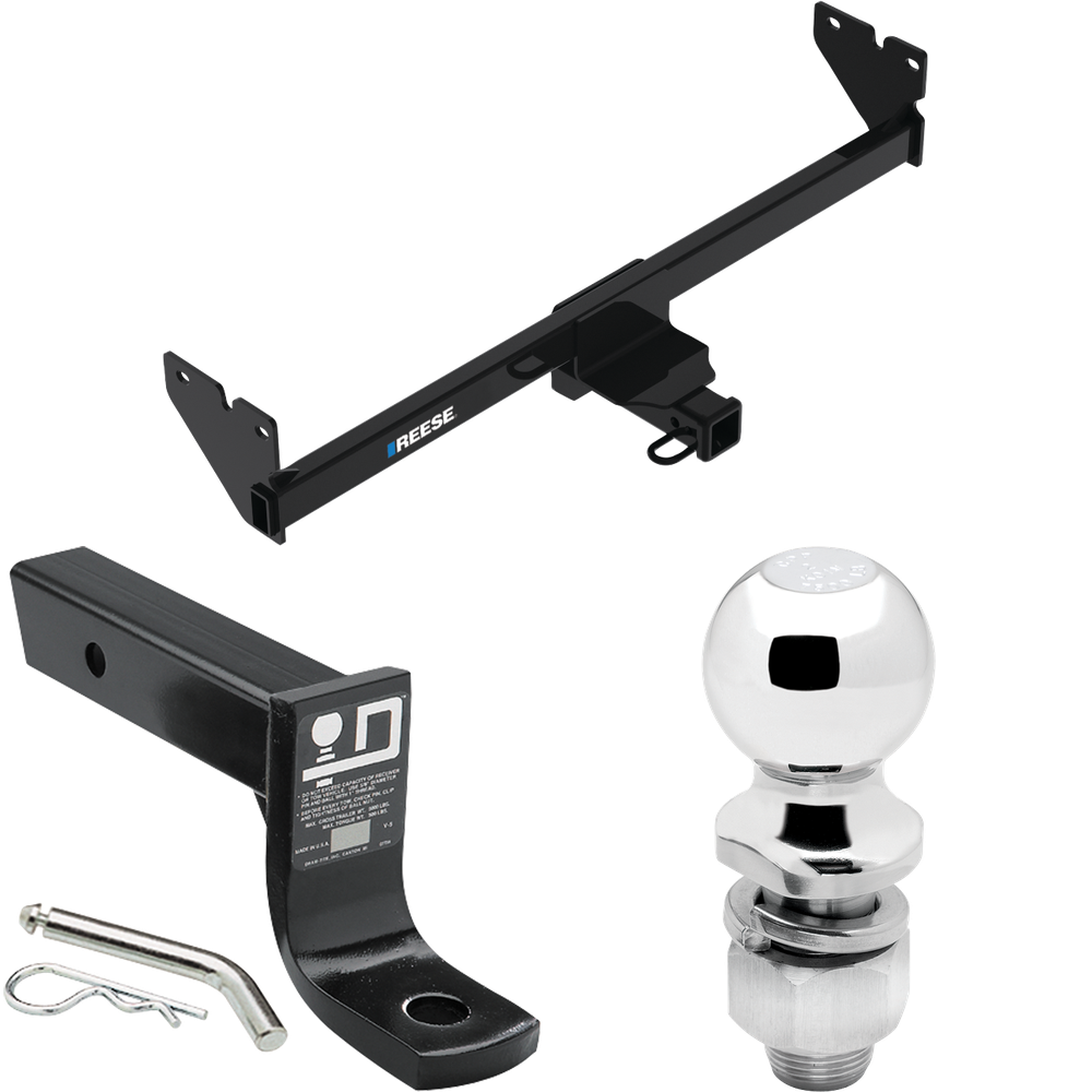 Fits 2020-2023 Volkswagen Atlas Cross Sport Trailer Hitch Tow PKG w/ Ball Mount w/ 4" Drop + 2" Ball By Reese Towpower