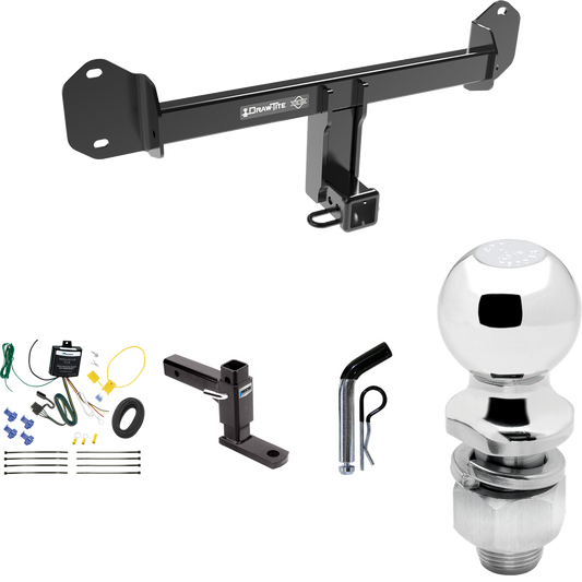 Se adapta al paquete de enganche de remolque BMW X3 2011-2017 con arnés de cableado plano de 4 + soporte de bola ajustable + pasador/clip + bola de 2" de Draw-Tite