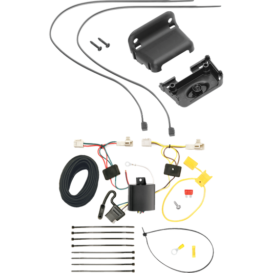 Fits 2011-2012 Toyota Avalon 4-Flat Vehicle End Trailer Wiring Harness + Wiring Bracket By Tekonsha