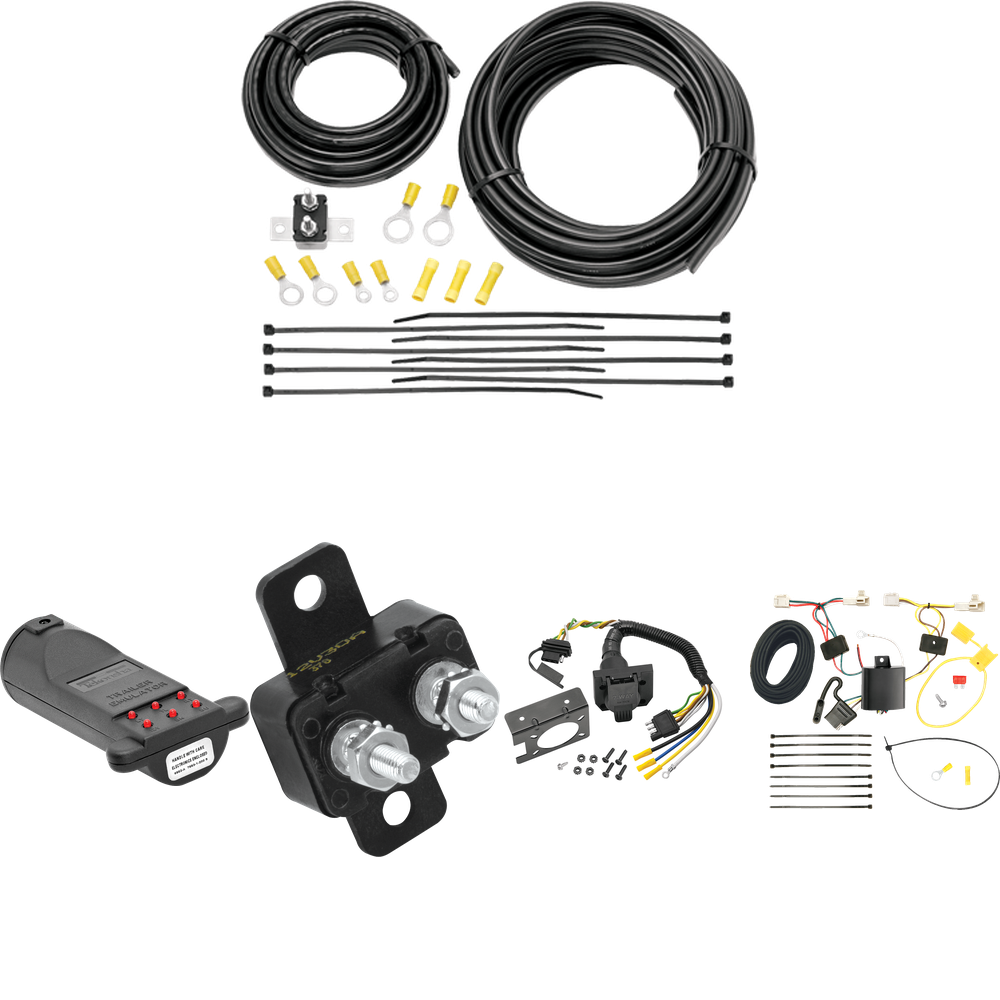 Fits 2014-2015 Mitsubishi Outlander 7-Way RV Wiring + 7-Way Tester and Trailer Emulator (Excludes: Outlander Sport or PHEV Models) By Tekonsha