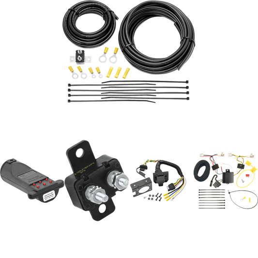 Fits 2014-2015 Mitsubishi Outlander 7-Way RV Wiring + 7-Way Tester and Trailer Emulator (Excludes: Outlander Sport or PHEV Models) By Tekonsha