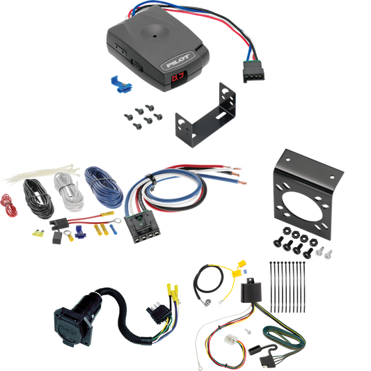 Fits 2016-2021 Mitsubishi Outlander 7-Way RV Wiring + Pro Series Pilot Brake Control + Generic BC Wiring Adapter (Excludes: Outlander Sport or PHEV Models) By Tekonsha