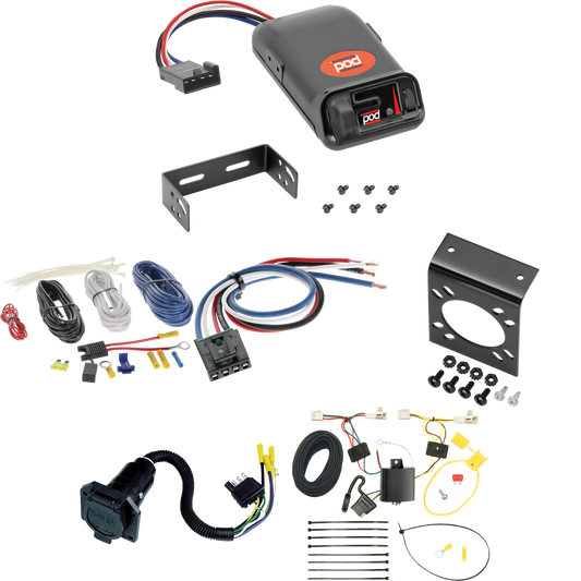 Fits 2014-2015 Mitsubishi Outlander 7-Way RV Wiring + Pro Series POD Brake Control + Generic BC Wiring Adapter (Excludes: Outlander Sport or PHEV Models) By Tekonsha