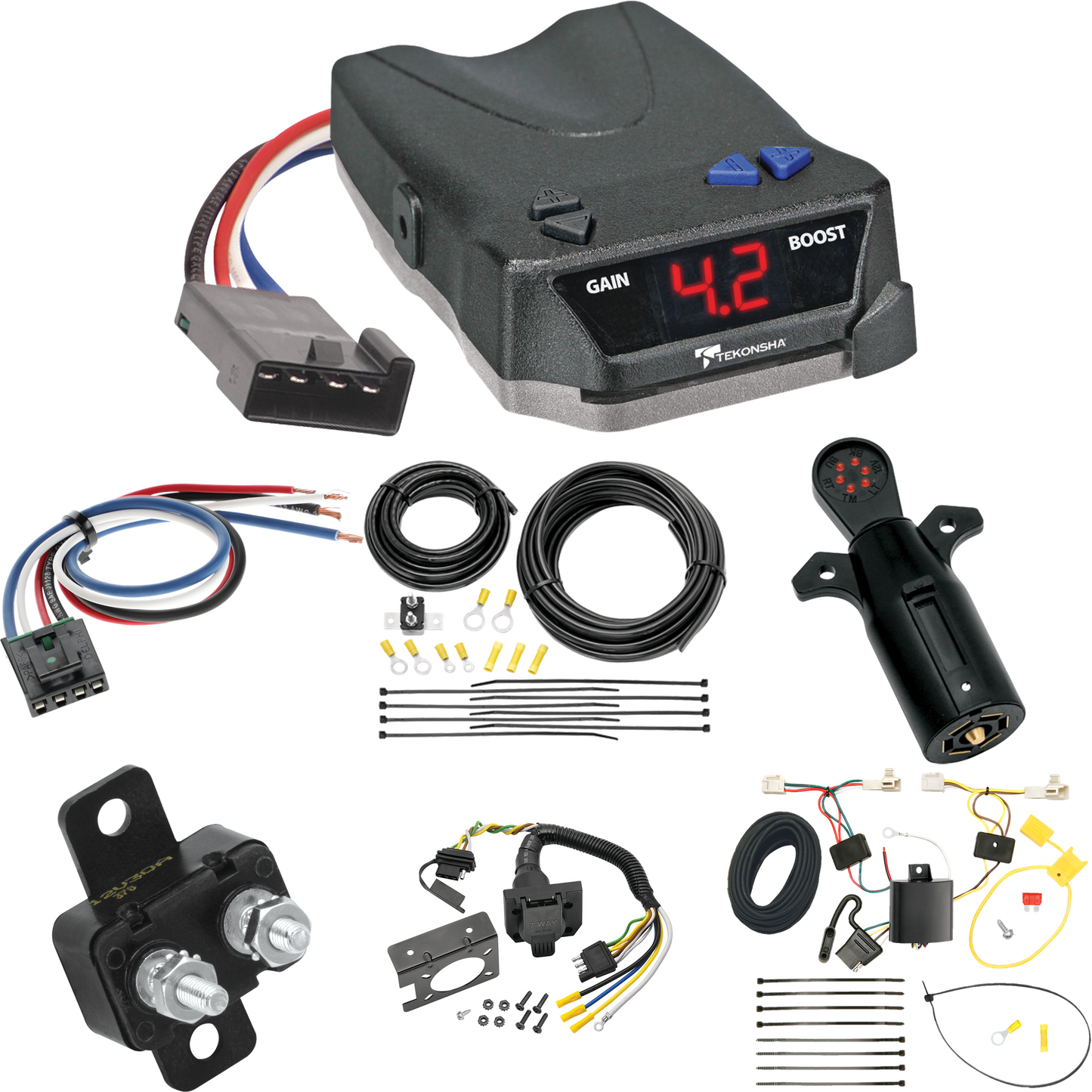 Fits 2014-2015 Mitsubishi Outlander 7-Way RV Wiring + Tekonsha BRAKE-EVN Brake Control + Generic BC Wiring Adapter + 7-Way Tester (Excludes: Outlander Sport or PHEV Models) By Tekonsha