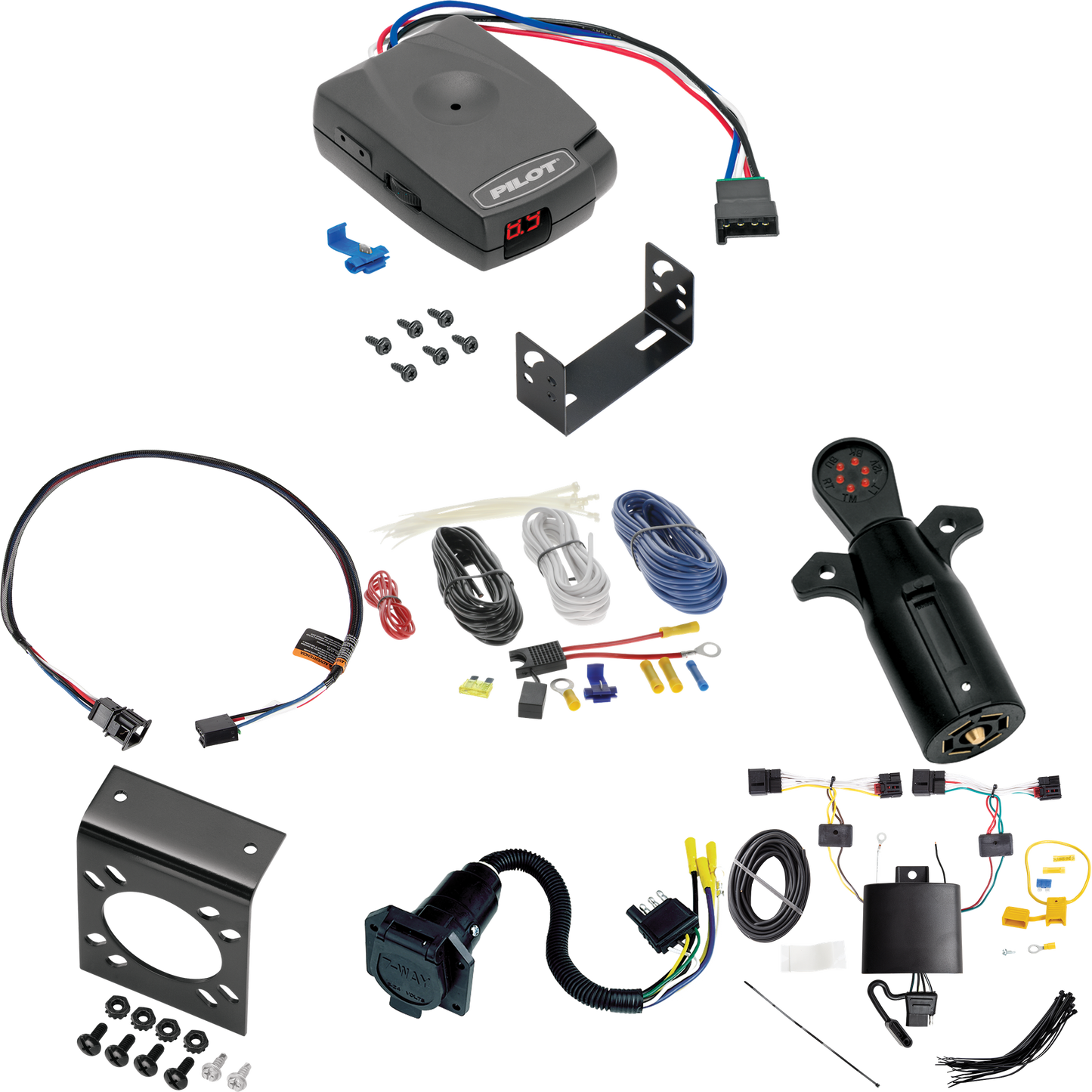 Fits 2021-2023 Volkswagen Atlas Cross Sport 7-Way RV Wiring + Pro Series Pilot Brake Control + Plug & Play BC Adapter + 7-Way Tester By Tekonsha