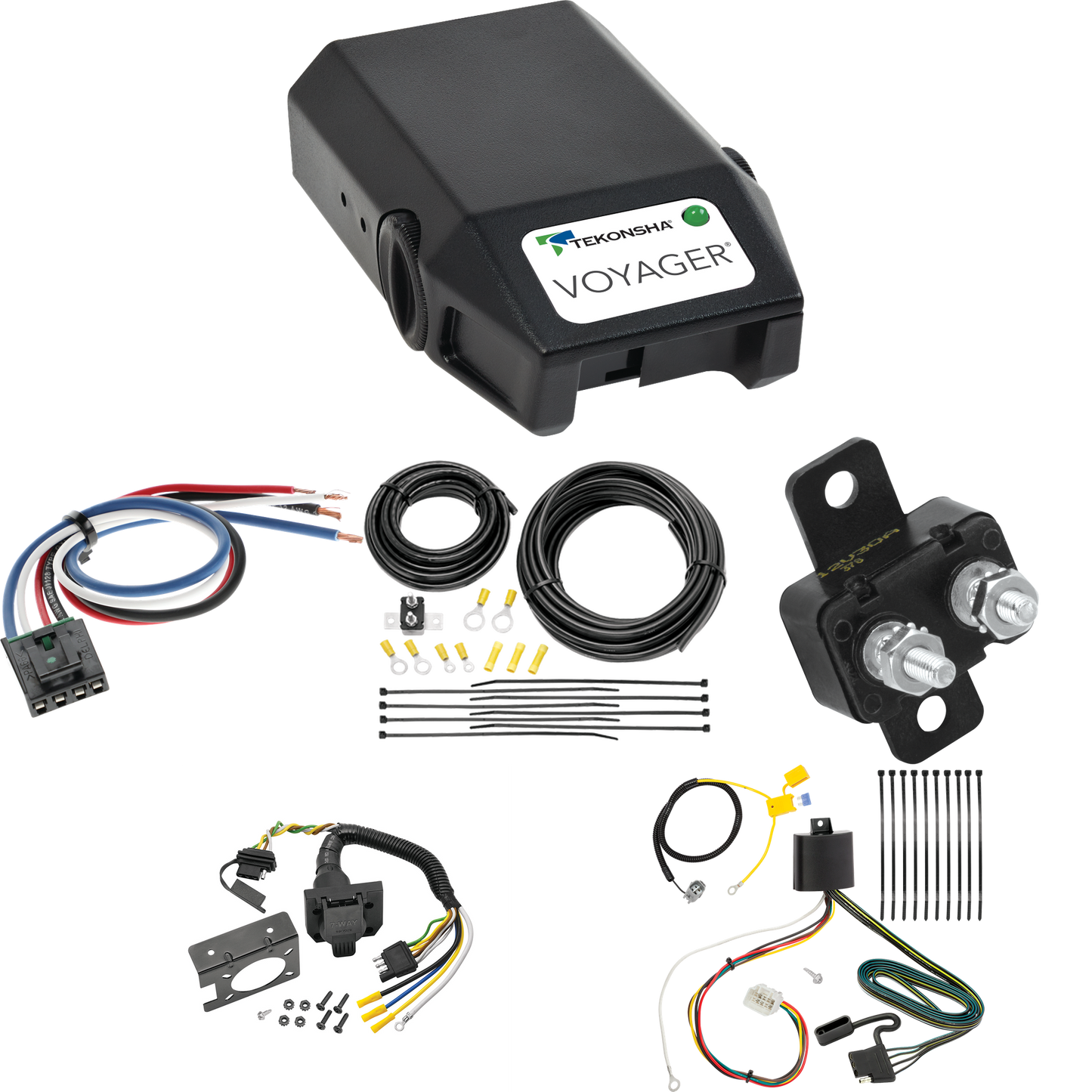 Fits 2016-2021 Mitsubishi Outlander 7-Way RV Wiring + Tekonsha Voyager Brake Control + Generic BC Wiring Adapter (Excludes: Outlander Sport or PHEV Models) By Tekonsha