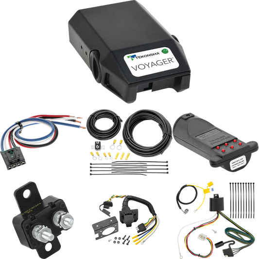 Fits 2016-2021 Mitsubishi Outlander 7-Way RV Wiring + Tekonsha Voyager Brake Control + Generic BC Wiring Adapter + 7-Way Tester and Trailer Emulator (Excludes: Outlander Sport or PHEV Models) By Tekonsha