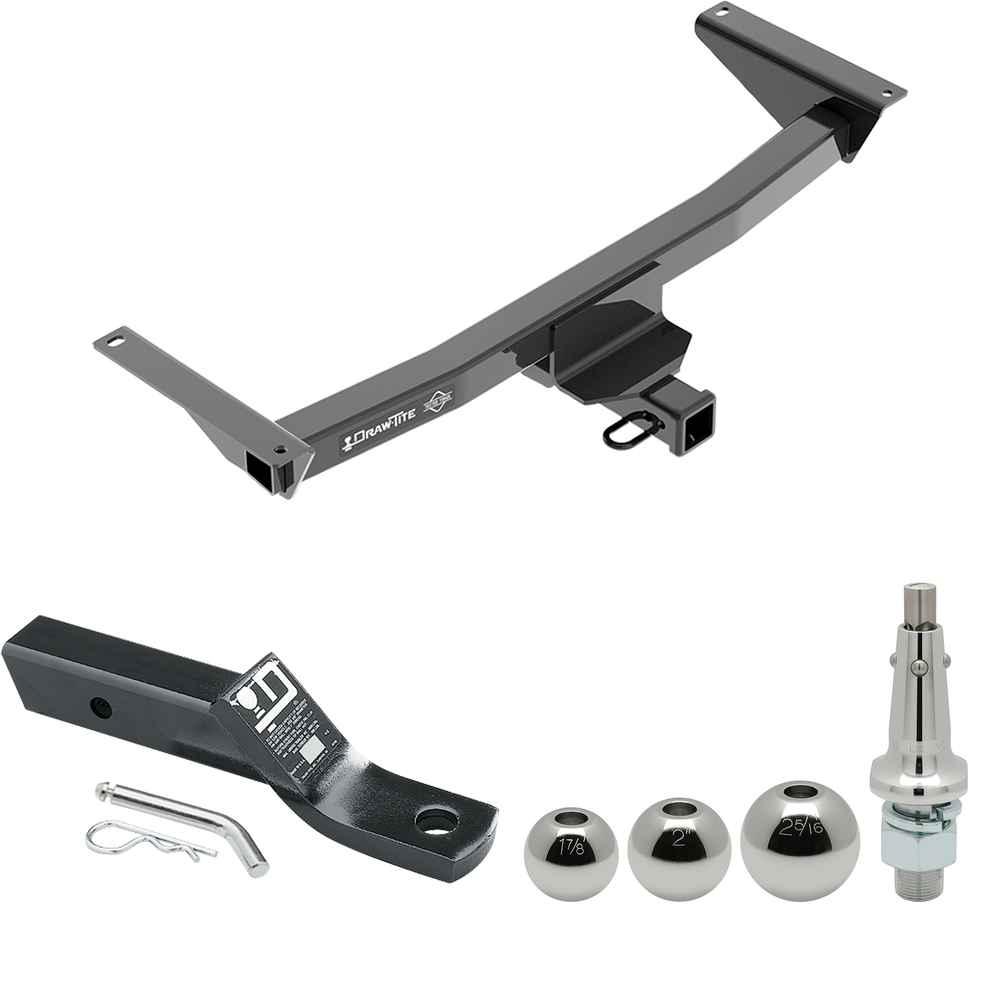 Fits 2018-2023 Volkswagen Atlas Trailer Hitch Tow PKG w/ Ball Mount w/ 2" Drop + Interchangeable Ball 1-7/8" & 2" & 2-5/16" (Excludes: Cross Sport Models) By Draw-Tite