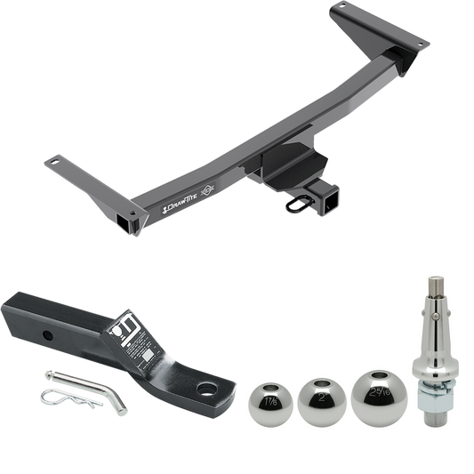 Fits 2018-2023 Volkswagen Atlas Trailer Hitch Tow PKG w/ Ball Mount w/ 2" Drop + Interchangeable Ball 1-7/8" & 2" & 2-5/16" (Excludes: Cross Sport Models) By Draw-Tite