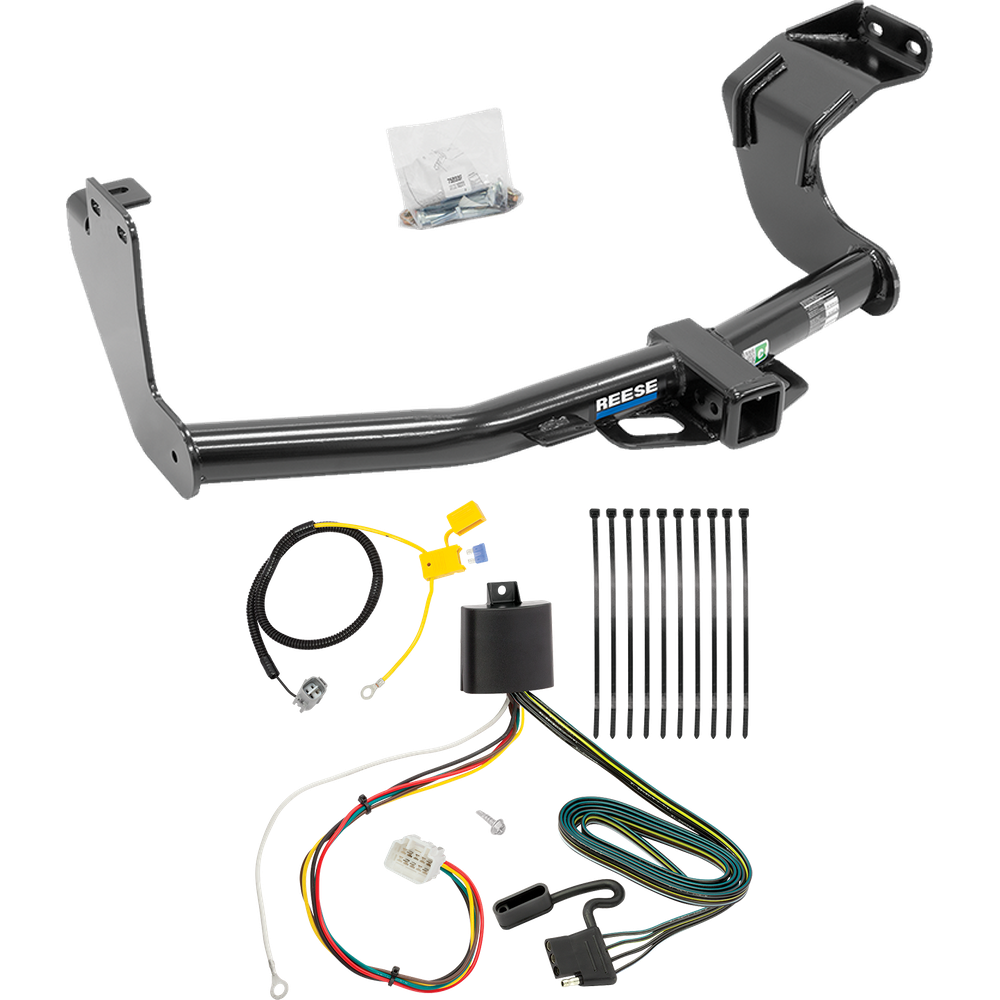 Fits 2016-2021 Mitsubishi Outlander Trailer Hitch Tow PKG w/ 4-Flat Wiring Harness (Excludes: Outlander Sport or PHEV Models) By Reese Towpower