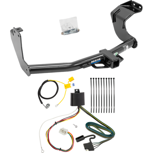 Fits 2016-2021 Mitsubishi Outlander Trailer Hitch Tow PKG w/ 4-Flat Wiring Harness (Excludes: Outlander Sport or PHEV Models) By Reese Towpower