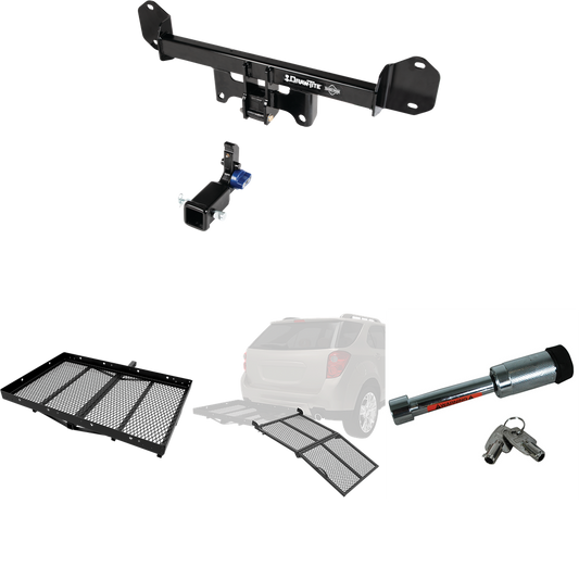 Fits 2011-2023 BMW X3 Trailer Hitch Tow PKG w/ Cargo Carrier + Bi-Fold Ramp + Hitch Lock By Draw-Tite