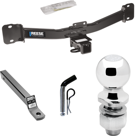 Fits 2004-2010 BMW X3 Trailer Hitch Tow PKG w/ Extended 16" Long Ball Mount w/ 2" Drop + Pin/Clip + 2" Ball By Reese Towpower