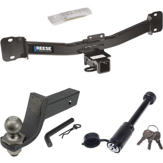 Fits 2004-2010 BMW X3 Trailer Hitch Tow PKG + Interlock Tactical Starter Kit w/ 3-1/4" Drop & 2" Ball + Tactical Dogbone Lock By Reese Towpower