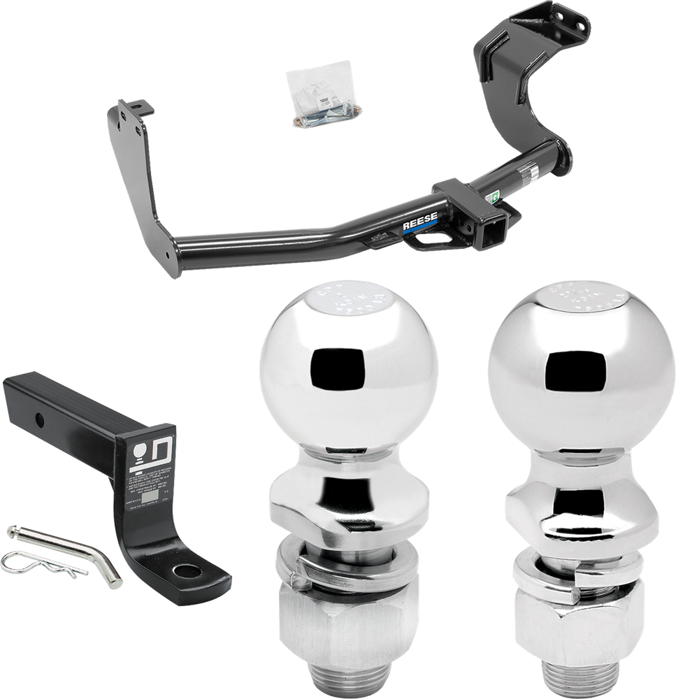 Fits 2014-2021 Mitsubishi Outlander Trailer Hitch Tow PKG w/ Ball Mount w/ 4" Drop + 2" Ball + 2-5/16" Ball (Excludes: Outlander Sport or PHEV Models) By Reese Towpower