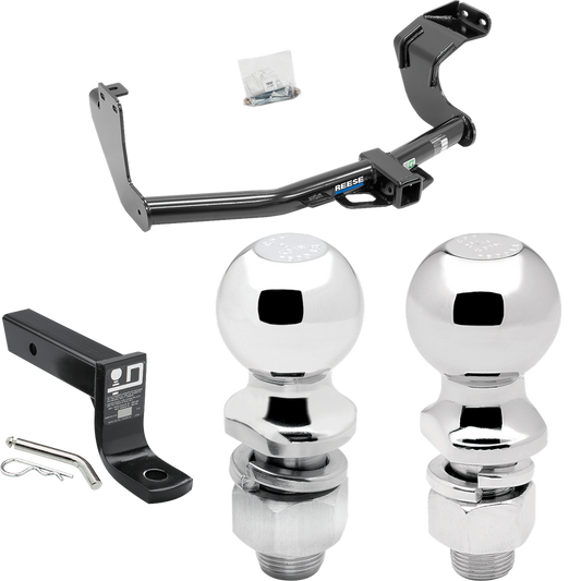 Fits 2014-2021 Mitsubishi Outlander Trailer Hitch Tow PKG w/ Ball Mount w/ 4" Drop + 2" Ball + 2-5/16" Ball (Excludes: Outlander Sport or PHEV Models) By Reese Towpower