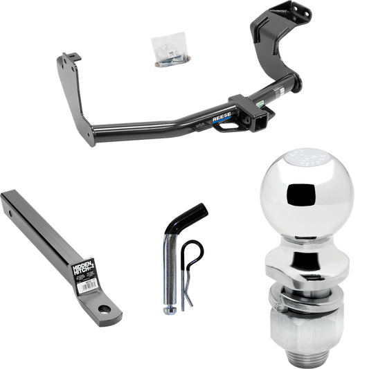 Fits 2014-2021 Mitsubishi Outlander Trailer Hitch Tow PKG w/ Extended 16" Long Ball Mount w/ 2" Drop + Pin/Clip + 2" Ball (Excludes: Outlander Sport or PHEV Models) By Reese Towpower