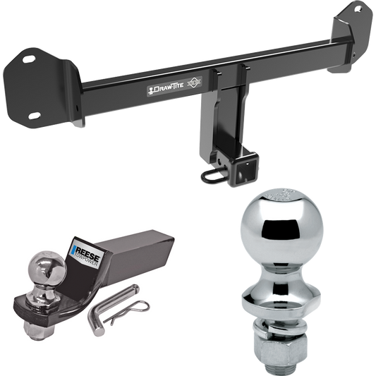 Fits 2011-2023 BMW X3 Trailer Hitch Tow PKG w/ Starter Kit Ball Mount w/ 2" Drop & 2" Ball + 1-7/8" Ball By Draw-Tite