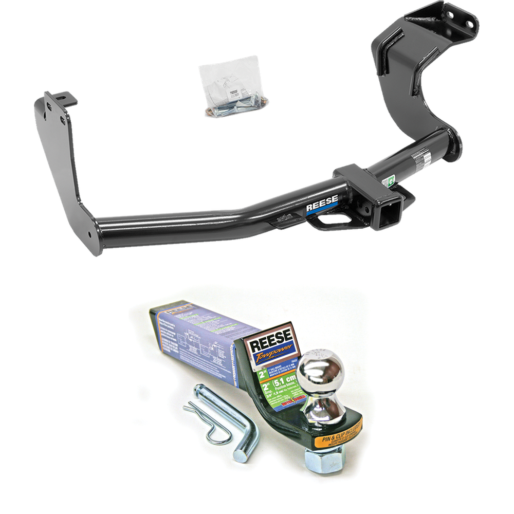 Fits 2014-2021 Mitsubishi Outlander Trailer Hitch Tow PKG w/ Starter Kit Ball Mount w/ 2" Drop & 1-7/8" Ball (Excludes: Outlander Sport or PHEV Models) By Reese Towpower