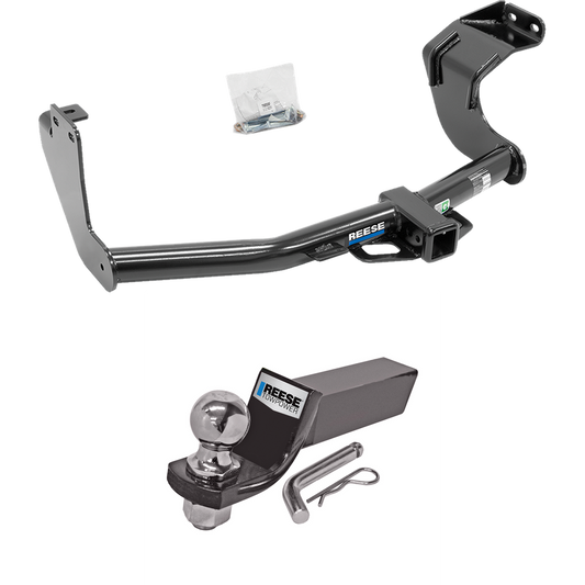 Fits 2014-2021 Mitsubishi Outlander Trailer Hitch Tow PKG w/ Starter Kit Ball Mount w/ 2" Drop & 2" Ball (Excludes: Outlander Sport or PHEV Models) By Reese Towpower