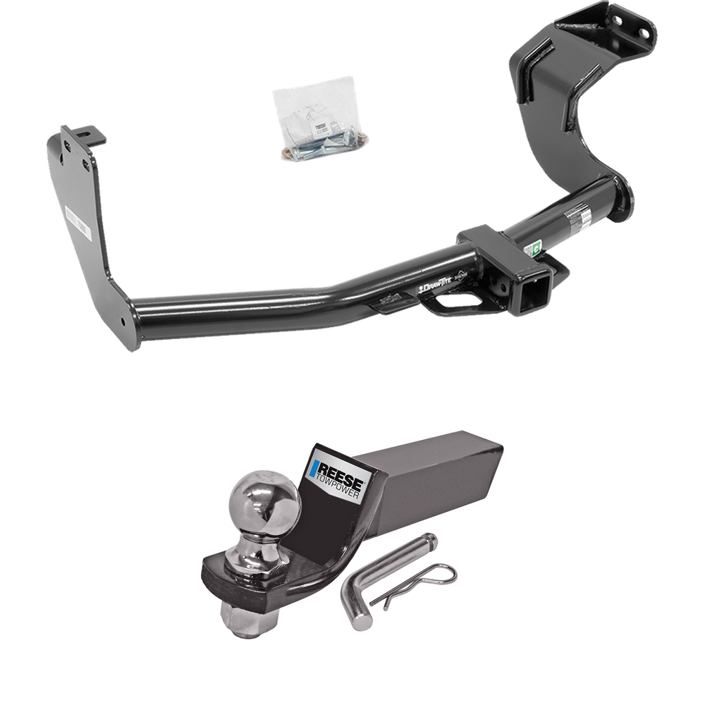 Fits 2014-2021 Mitsubishi Outlander Trailer Hitch Tow PKG w/ Starter Kit Ball Mount w/ 2" Drop & 2" Ball (Excludes: Outlander Sport or PHEV Models) By Draw-Tite