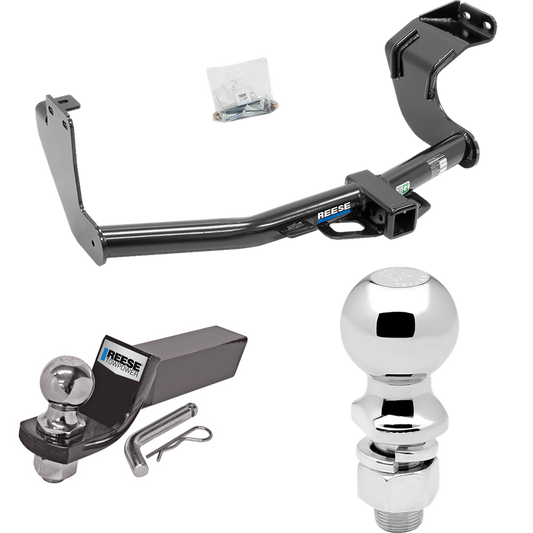 Fits 2014-2021 Mitsubishi Outlander Trailer Hitch Tow PKG w/ Starter Kit Ball Mount w/ 2" Drop & 2" Ball + 2-5/16" Ball (Excludes: Outlander Sport or PHEV Models) By Reese Towpower