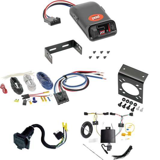 Compatible con cableado RV de 7 vías Honda HR-V 2023-2023 + control de freno POD serie Pro + adaptador de cableado BC genérico de Tekonsha