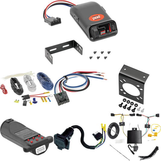Fits 2023-2023 Honda HR-V 7-Way RV Wiring + Pro Series POD Brake Control + Generic BC Wiring Adapter + 7-Way Tester and Trailer Emulator By Tekonsha