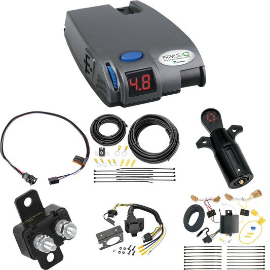 Se adapta al cableado de RV de 7 vías Volkswagen Atlas 2018-2020 + control de frenos Tekonsha Primus IQ + adaptador BC Plug &amp; Play + probador de 7 vías (excluye: modelos Cross Sport) de Tekonsha