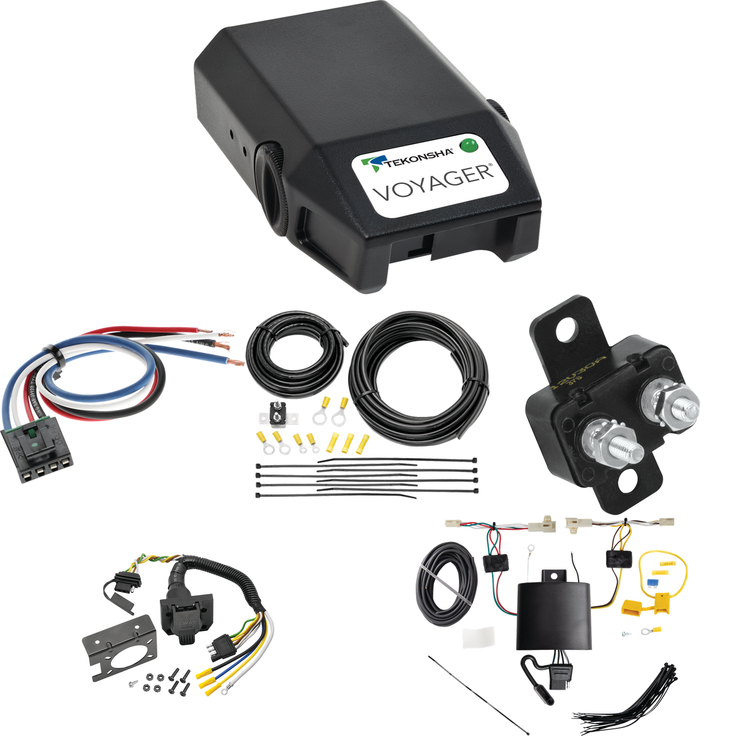 Compatible con cableado de RV de 7 vías Mitsubishi Outlander 2022-2023 + control de freno Tekonsha Voyager + adaptador de cableado BC genérico de Tekonsha