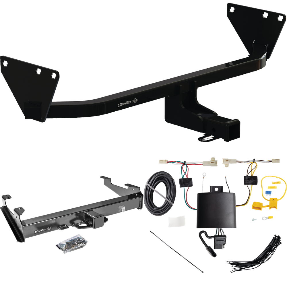 Fits 2022-2023 Mitsubishi Outlander Trailer Hitch Tow PKG w/ 4-Flat Wiring Harness By Draw-Tite