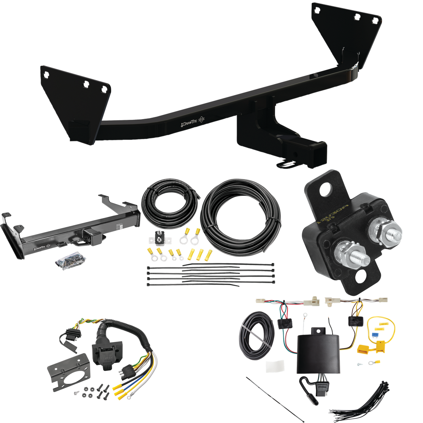 Fits 2022-2023 Mitsubishi Outlander Trailer Hitch Tow PKG w/ 7-Way RV Wiring By Draw-Tite