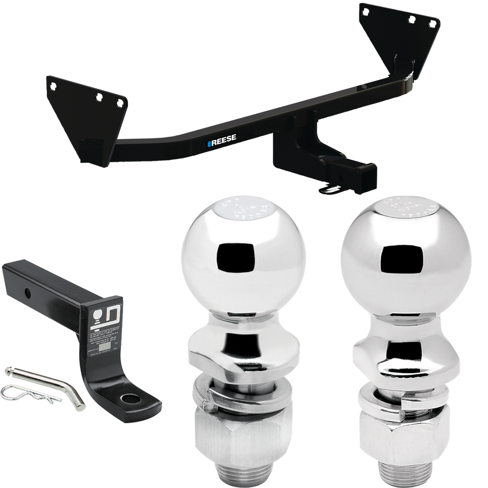 Fits 2022-2023 Mitsubishi Outlander Trailer Hitch Tow PKG w/ Ball Mount w/ 4" Drop + 2" Ball + 2-5/16" Ball By Reese Towpower