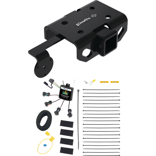 Fits 2011-2022 Volkswagen Amarok Trailer Hitch Tow PKG w/ 4-Flat Zero Contact "No Splice" Wiring Harness By Draw-Tite