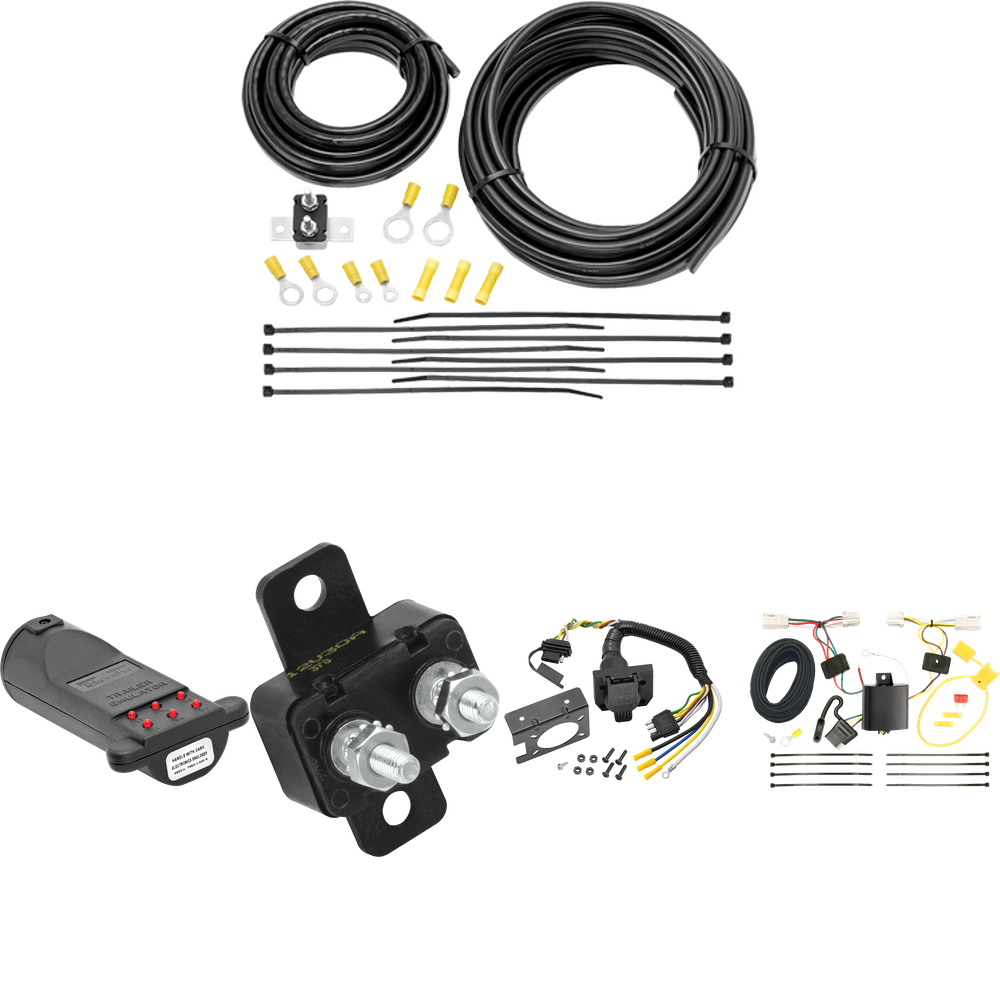 Fits 2011-2019 Mitsubishi Outlander Sport 7-Way RV Wiring + 7-Way Tester and Trailer Emulator By Tekonsha