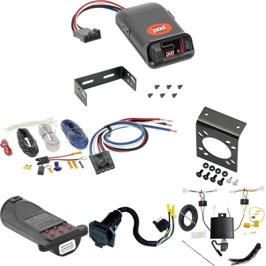 Fits 2020-2023 Mitsubishi Outlander Sport 7-Way RV Wiring + Pro Series POD Brake Control + Generic BC Wiring Adapter + 7-Way Tester and Trailer Emulator By Tekonsha