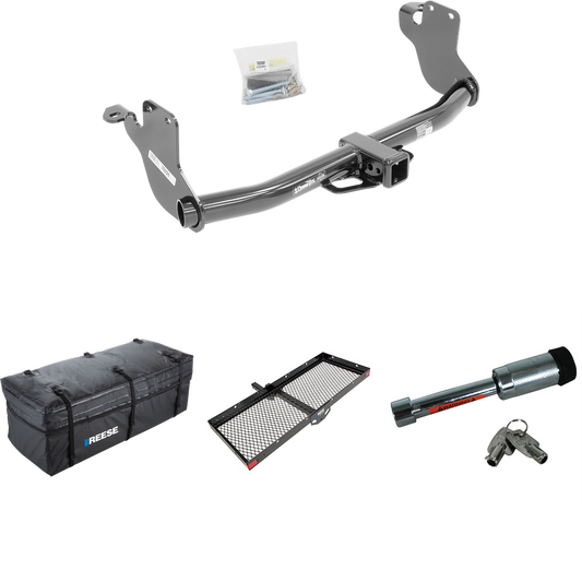 Fits 2011-2023 Mitsubishi RVR Trailer Hitch Tow PKG w/ 48" x 20" Cargo Carrier + Cargo Bag + Hitch Lock (For (Canada Only) Models) By Draw-Tite