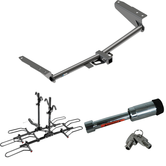 Se adapta al paquete de enganche de remolque Honda Odyssey 2018-2023 con portaequipajes estilo plataforma para 4 bicicletas + bloqueo de enganche (para modelos sin provisiones de fusibles) de Reese Towpower