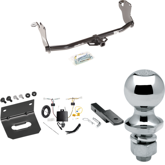 Fits 2020-2021 Mitsubishi Outlander Sport Trailer Hitch Tow PKG w/ 4-Flat Wiring Harness + Draw-Bar + 1-7/8" Ball + Wiring Bracket By Draw-Tite