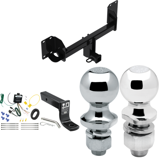 Fits 2019-2023 BMW X5 Trailer Hitch Tow PKG w/ 4-Flat Wiring + Ball Mount w/ 4" Drop + 2" Ball + 1-7/8" Ball (Excludes: M Sport Package Models) By Reese Towpower