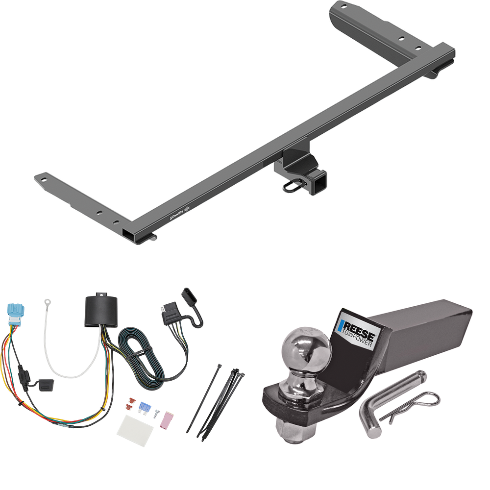 Fits 2018-2023 Honda Odyssey Trailer Hitch Tow PKG w/ 4-Flat Wiring + Starter Kit Ball Mount w/ 2" Drop & 2" Ball (For With Fuse Provisions Models) By Draw-Tite