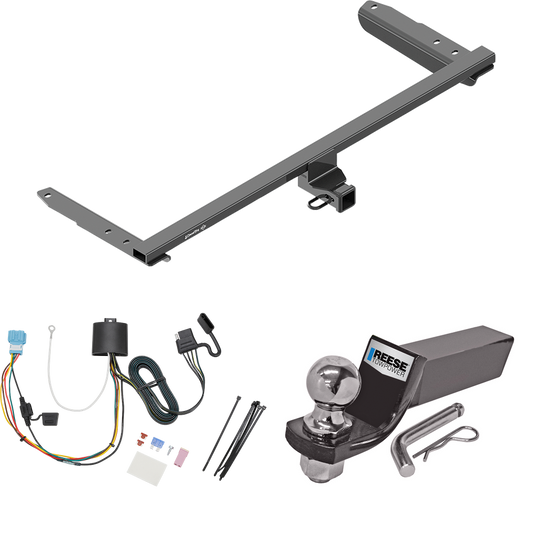 Fits 2018-2023 Honda Odyssey Trailer Hitch Tow PKG w/ 4-Flat Wiring + Starter Kit Ball Mount w/ 2" Drop & 2" Ball (For With Fuse Provisions Models) By Draw-Tite