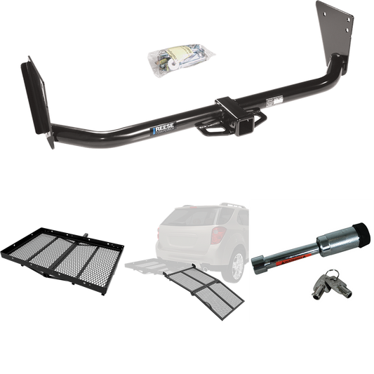 Fits 2004-2006 Dodge Durango Trailer Hitch Tow PKG w/ Cargo Carrier + Bi-Fold Ramp + Hitch Lock By Reese Towpower