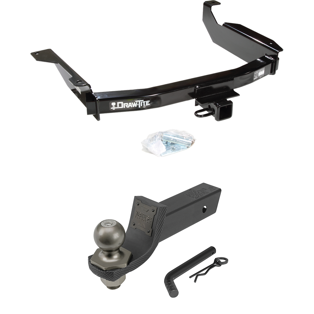 Fits 1998-2003 Dodge Durango Trailer Hitch Tow PKG + Interlock Tactical Starter Kit w/ 2" Drop & 2" Ball By Draw-Tite