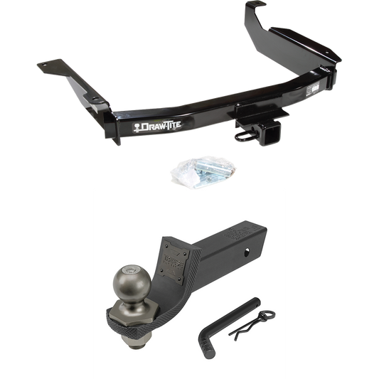 Fits 1998-2003 Dodge Durango Trailer Hitch Tow PKG + Interlock Tactical Starter Kit w/ 2" Drop & 2" Ball By Draw-Tite