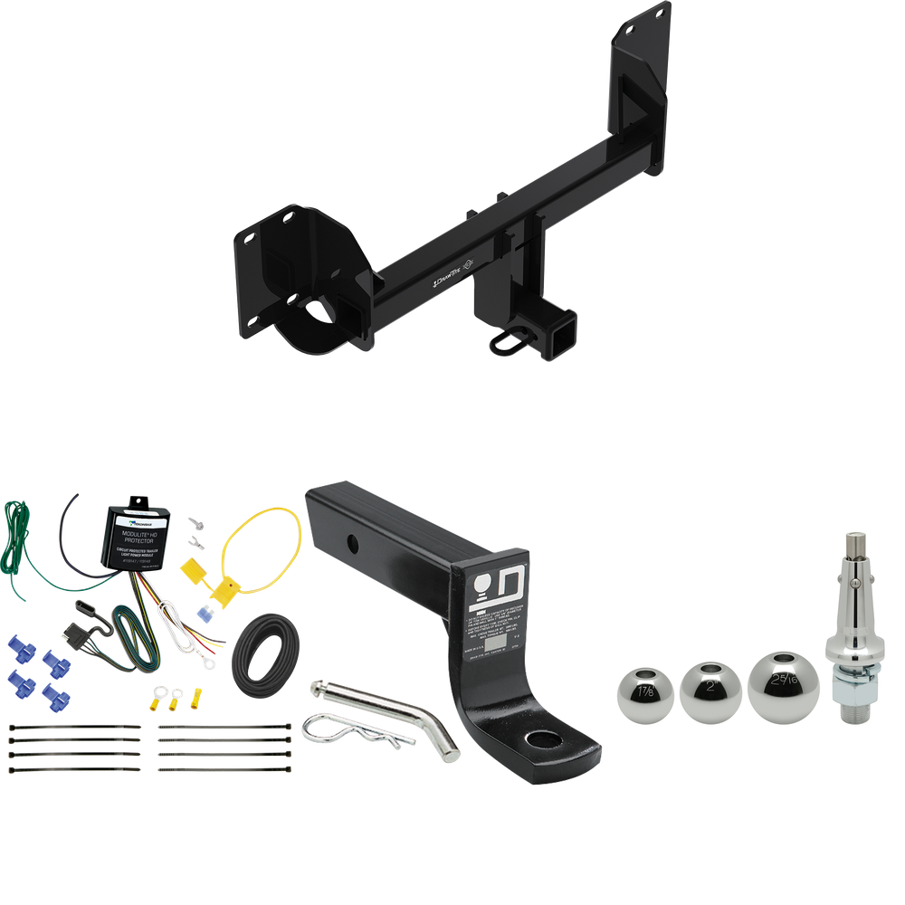 Se adapta al paquete de remolque con enganche de remolque BMW X5 2019-2023 con cableado de 4 planos + soporte de bola con caída de 4" + bola intercambiable de 1-7/8" y 2" y 2-5/16" (excluye: modelos con paquete deportivo M ) Por Draw-Tite